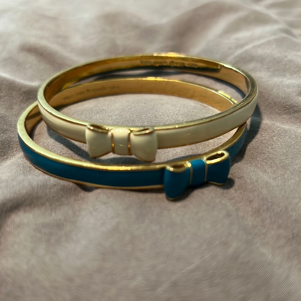 Kate Spade stacking bow bangle bracelets